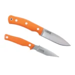 Side view of Swedish Hunters Combo, Orange G10, showing No.10 SFK and Field Dresser knives.