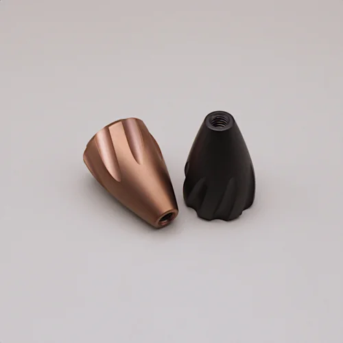 Bergara, CZ 457 Bolt Knob Titanium Helix Spire in bronze and black.